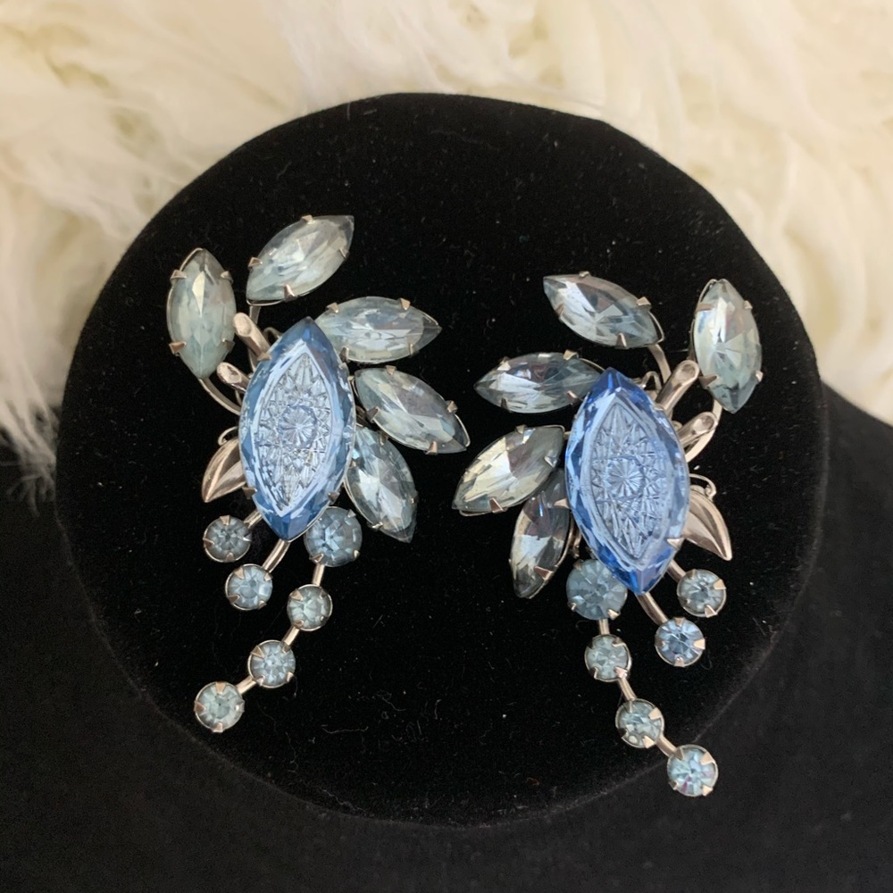 Blue Clip-on Earrings